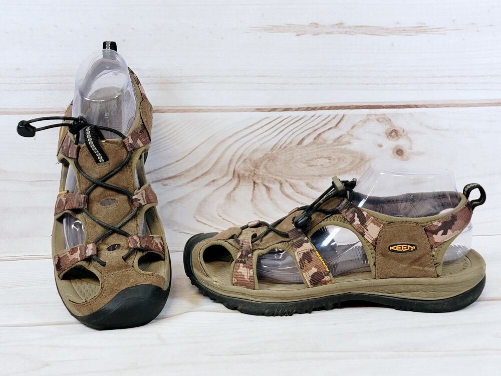 Keen Venice Shoes Womens Size 10 Brown Camo Outdoor Hiking Sandals Leather